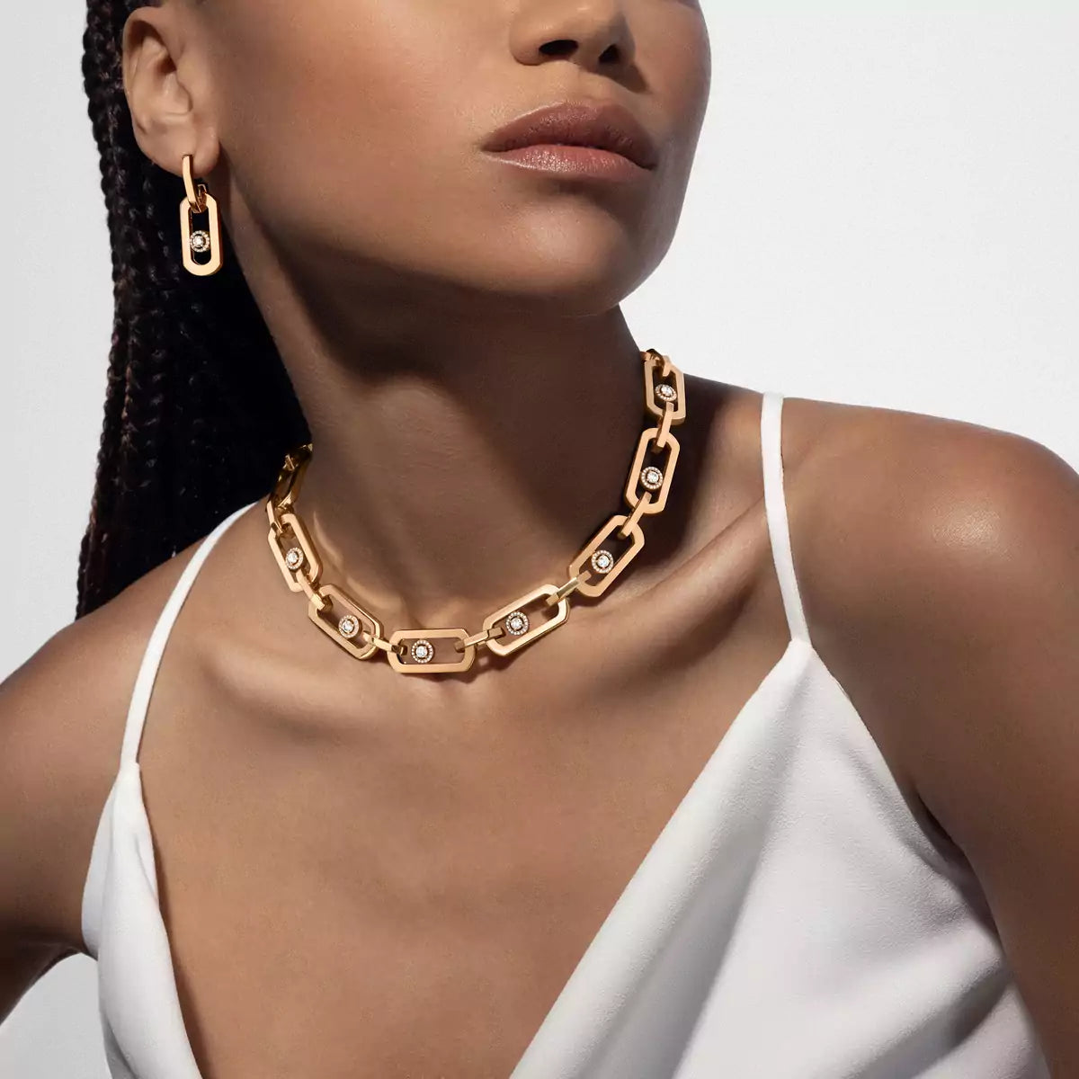 [lume Jewelry]So Move XL Diamond Pendant Earrings
