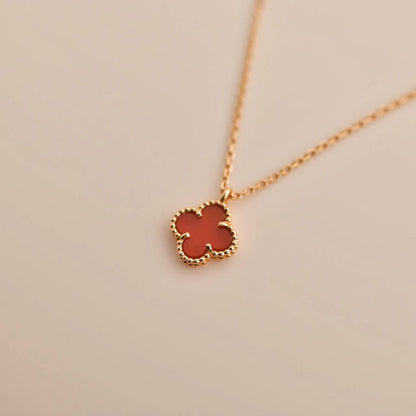 ¡®lume Jewelry¡¯CLOVER MINI 9.5MM WHITE CARNELIANS NECKLACE