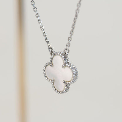 ¡®lume Jewelry¡¯CLOVER  15MM WHITE MOTHER-OF-PEARL SILVER