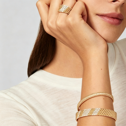 [lume Jewelry]  FIVE-ROW DIAMOND BRACELET