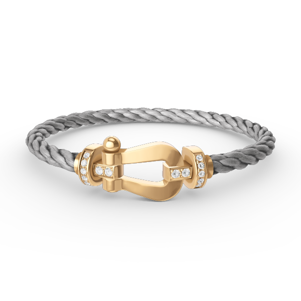 ¡®lume Jewelry¡¯FORCE LARGE HORSESHOE HALF DIAMOND BRACELET GOLD