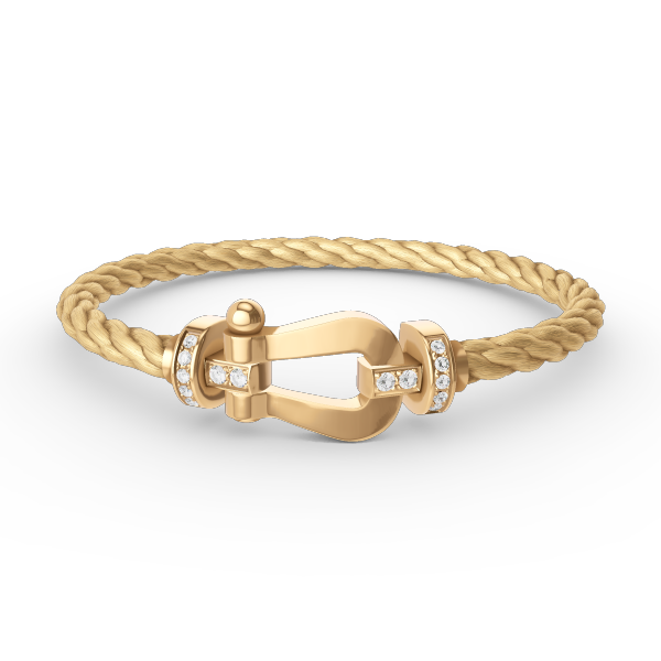¡®lume Jewelry¡¯FORCE LARGE HORSESHOE HALF DIAMOND BRACELET GOLD