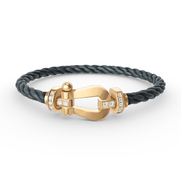 ¡®lume Jewelry¡¯FORCE LARGE HORSESHOE HALF DIAMOND BRACELET GOLD
