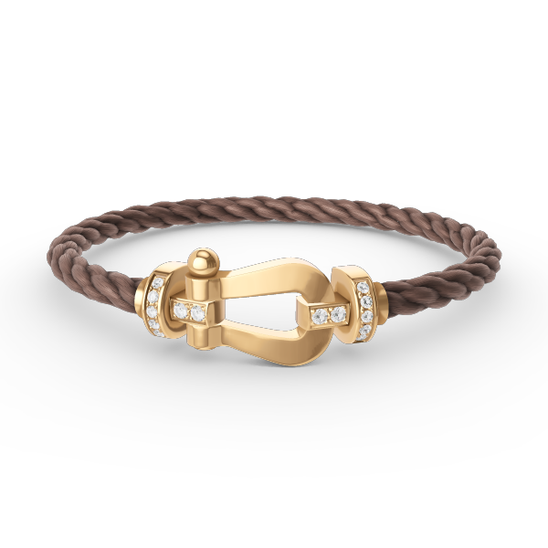 ¡®lume Jewelry¡¯FORCE LARGE HORSESHOE HALF DIAMOND BRACELET GOLD