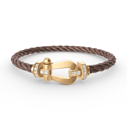 ¡®lume Jewelry¡¯FORCE LARGE HORSESHOE HALF DIAMOND BRACELET GOLD