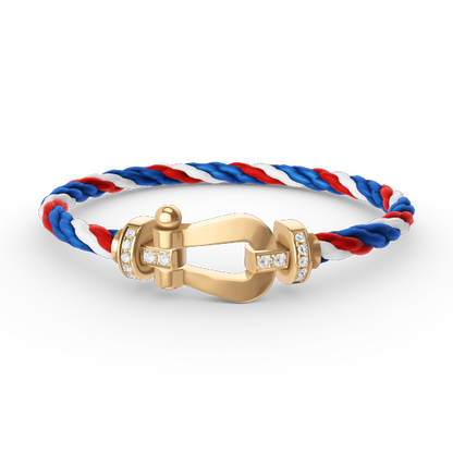 ¡®lume Jewelry¡¯FORCE LARGE HORSESHOE HALF DIAMOND BRACELET GOLD
