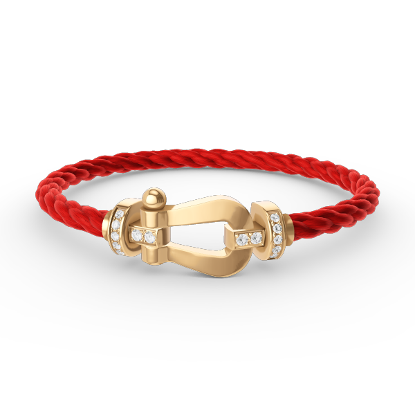 ¡®lume Jewelry¡¯FORCE LARGE HORSESHOE HALF DIAMOND BRACELET GOLD
