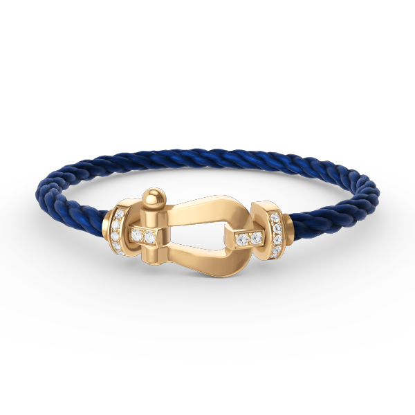 ¡®lume Jewelry¡¯FORCE LARGE HORSESHOE HALF DIAMOND BRACELET GOLD