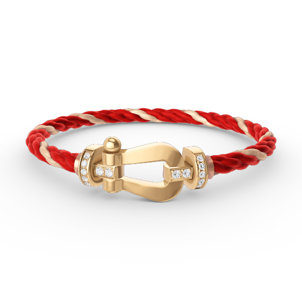 ¡®lume Jewelry¡¯FORCE LARGE HORSESHOE HALF DIAMOND BRACELET GOLD