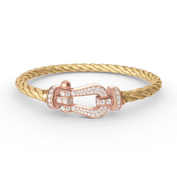 ¡®lume Jewelry¡¯FORCE LARGE HORSESHOE FULL DIAMOND BRACELET ROSE GOLD