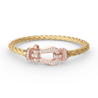¡®lume Jewelry¡¯FORCE LARGE HORSESHOE FULL DIAMOND BRACELET ROSE GOLD