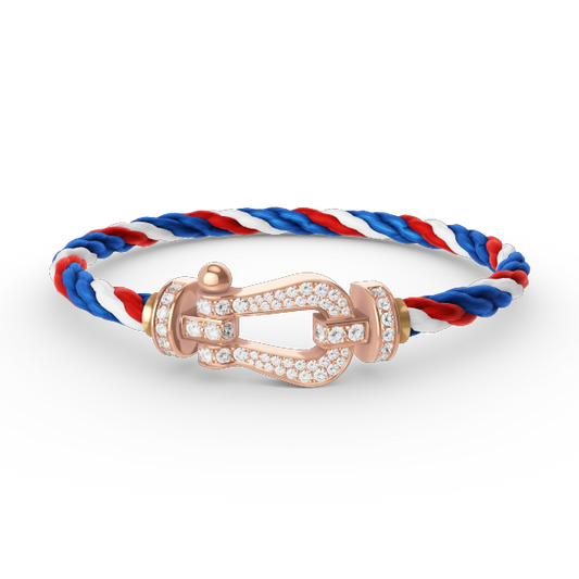 ¡®lume Jewelry¡¯FORCE LARGE HORSESHOE FULL DIAMOND BRACELET ROSE GOLD