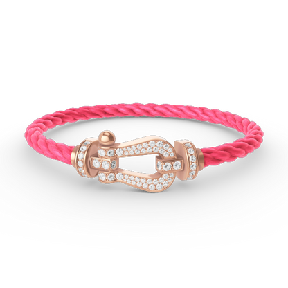 ¡®lume Jewelry¡¯FORCE LARGE HORSESHOE FULL DIAMOND BRACELET ROSE GOLD