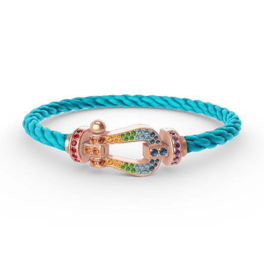 ¡®lume Jewelry¡¯FORCE LARGE HORSESHOE  COLORED DIAMOND BRACELET ROSE GOLD