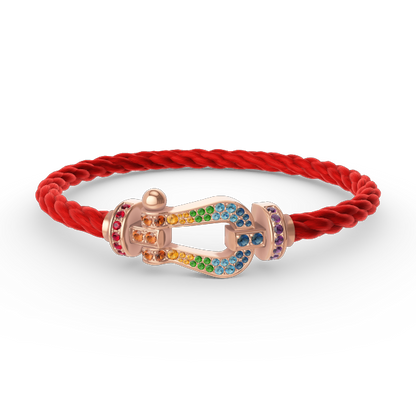 ¡®lume Jewelry¡¯FORCE LARGE HORSESHOE  COLORED DIAMOND BRACELET ROSE GOLD