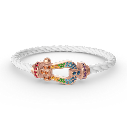 ¡®lume Jewelry¡¯FORCE LARGE HORSESHOE  COLORED DIAMOND BRACELET ROSE GOLD
