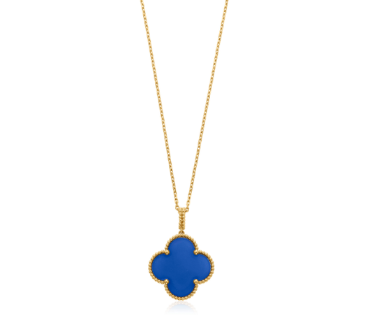 ¡®lume Jewelry¡¯CLOVER 25MM NECKLACE TURQUOISE ROSE GOLD