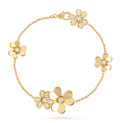 ¡®lume Jewelry¡¯FRIVOLE GOLD 5 FLOWERS BRACELET