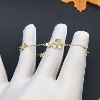 ¡®lume Jewelry¡¯FRIVOLE GOLD 5 FLOWERS BRACELET