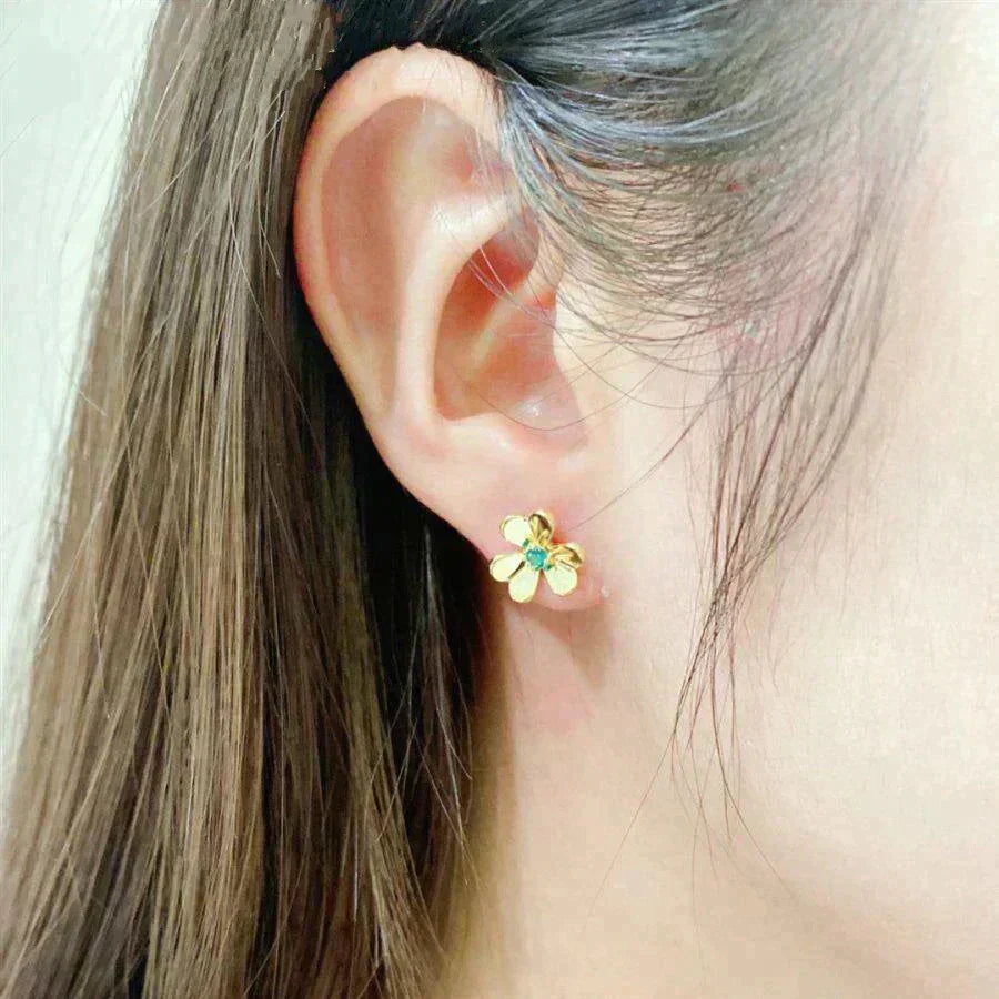 ¡®lume Jewelry¡¯FRIVOLE  FLOWER MALACHITE EARRINGS