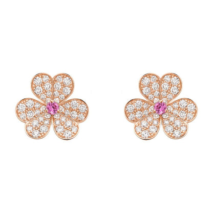 ¡®lume Jewelry¡¯FRIVOLE PINK GOLD FLOWER DIAMOND EARRINGS
