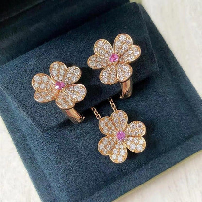 ¡®lume Jewelry¡¯FRIVOLE ROSE GOLD FLOWER DIAMOND NECKLACE