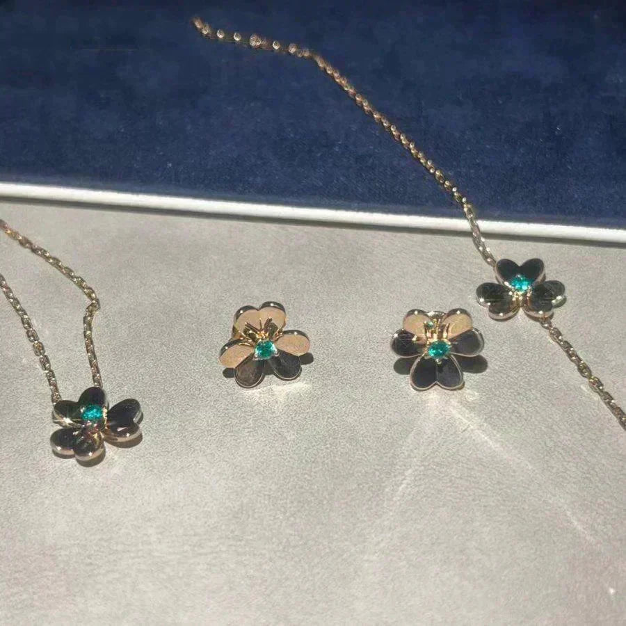 ¡®lume Jewelry¡¯FRIVOLE  FLOWER MALACHITE EARRINGS