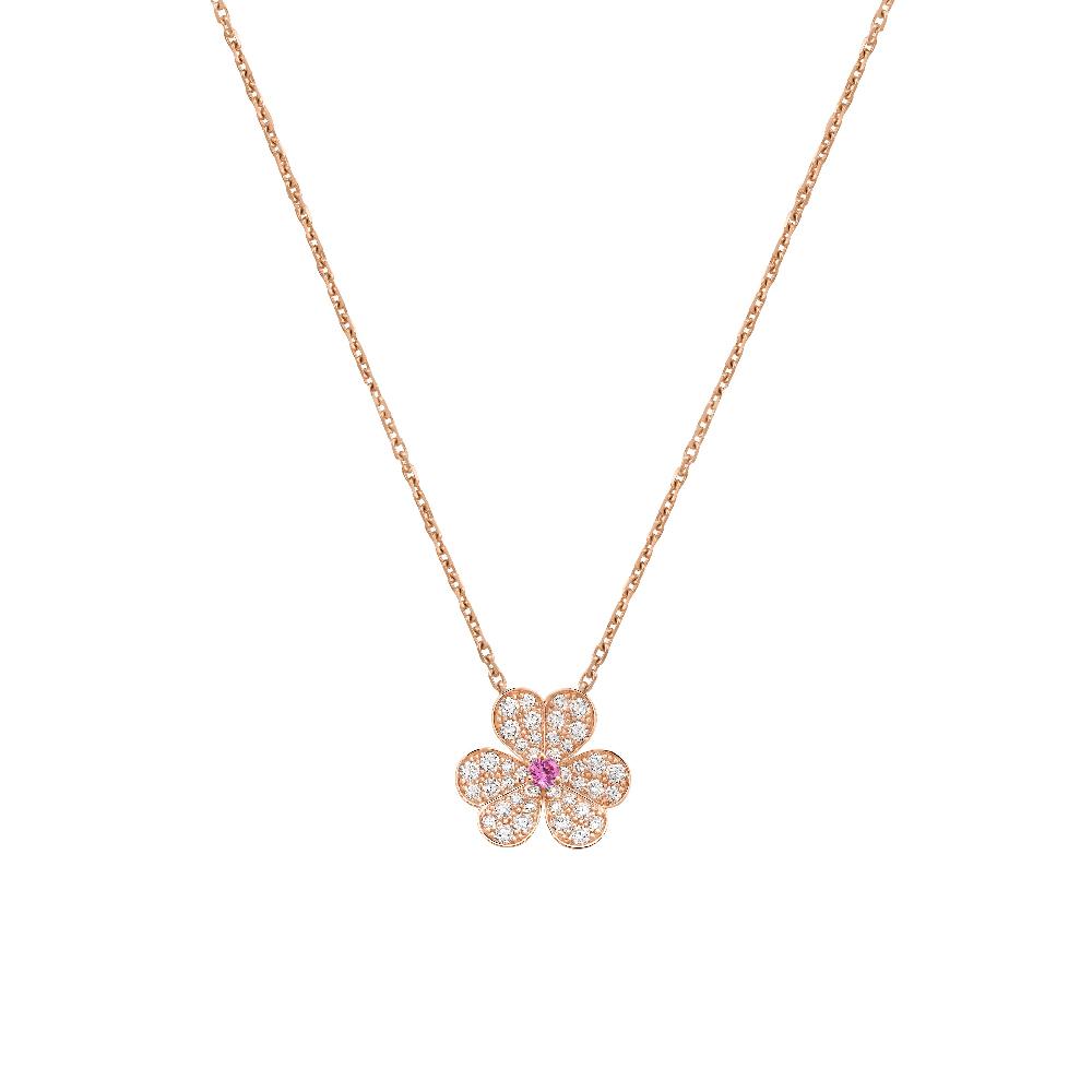 ¡®lume Jewelry¡¯FRIVOLE ROSE GOLD FLOWER DIAMOND NECKLACE