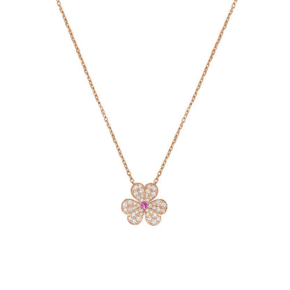 ¡®lume Jewelry¡¯FRIVOLE ROSE GOLD FLOWER DIAMOND NECKLACE