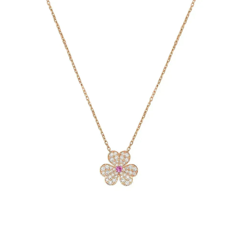 ¡®lume Jewelry¡¯FRIVOLE ROSE GOLD FLOWER DIAMOND NECKLACE
