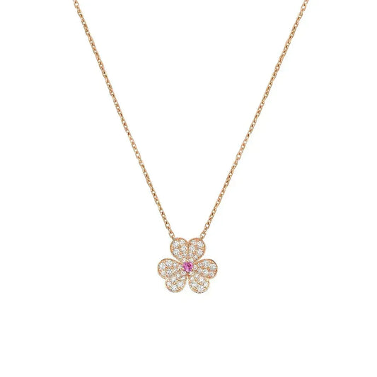 ¡®lume Jewelry¡¯FRIVOLE ROSE GOLD FLOWER DIAMOND NECKLACE