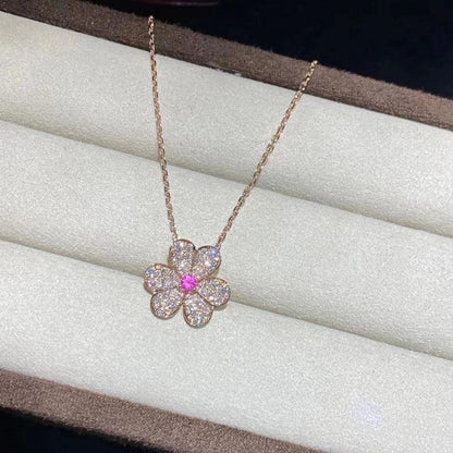 ¡®lume Jewelry¡¯FRIVOLE ROSE GOLD FLOWER DIAMOND NECKLACE