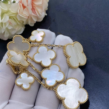 ¡®lume Jewelry¡¯CLOVER EARRINGS WHITE MOP 4 MOTIFS GOLD