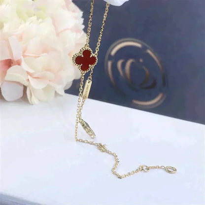 ¡®lume Jewelry¡¯CLOVER  CARNELIAN SINGLE FLOWER BRACELET
