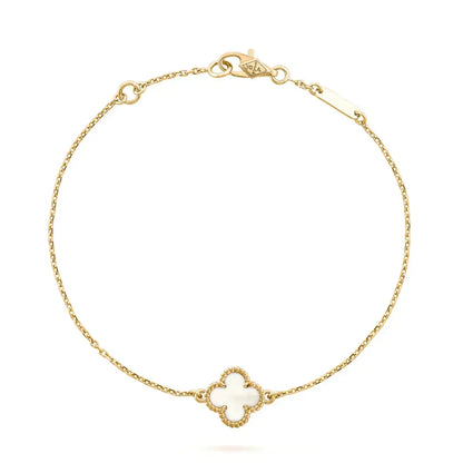 ¡®lume Jewelry¡¯CLOVER WHITE MOP SINGLE FLOWER BRACELET