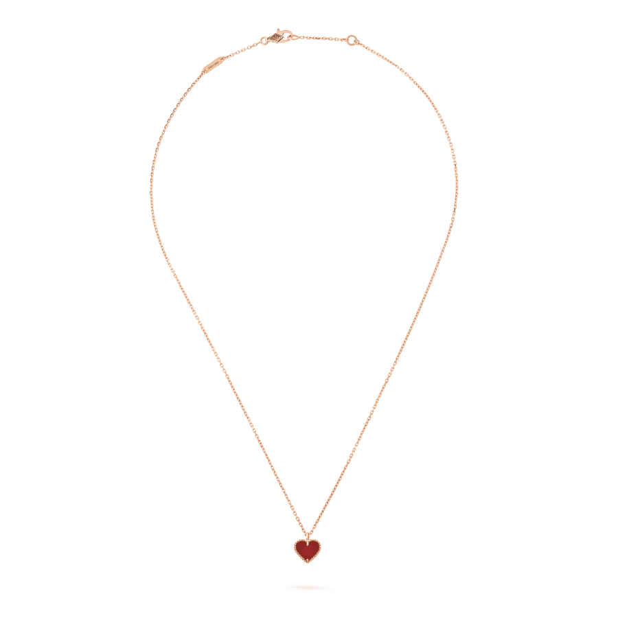 ¡®lume Jewelry¡¯SWEET CLOVER CARNELIAN HEART NECKLACE