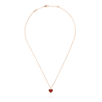 ¡®lume Jewelry¡¯SWEET CLOVER CARNELIAN HEART NECKLACE
