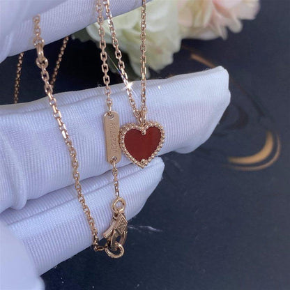 ¡®lume Jewelry¡¯SWEET CLOVER CARNELIAN HEART NECKLACE