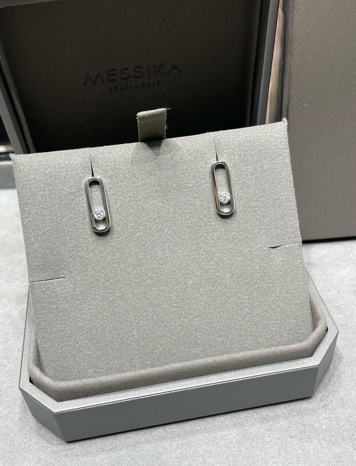 [lume Jewelry]MOVE UNO SMALL 1 DIAMOND EARRINGS