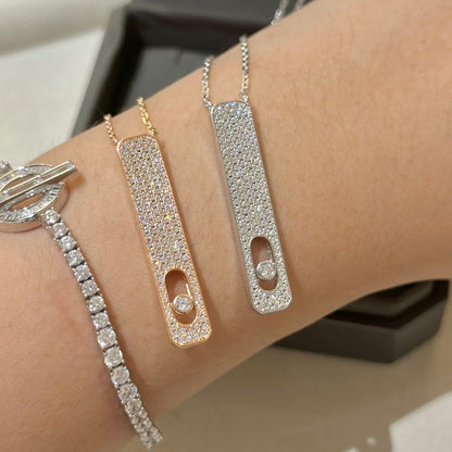 [lume Jewelry]MY FIRST DIAMOND PAVED NECKLACE