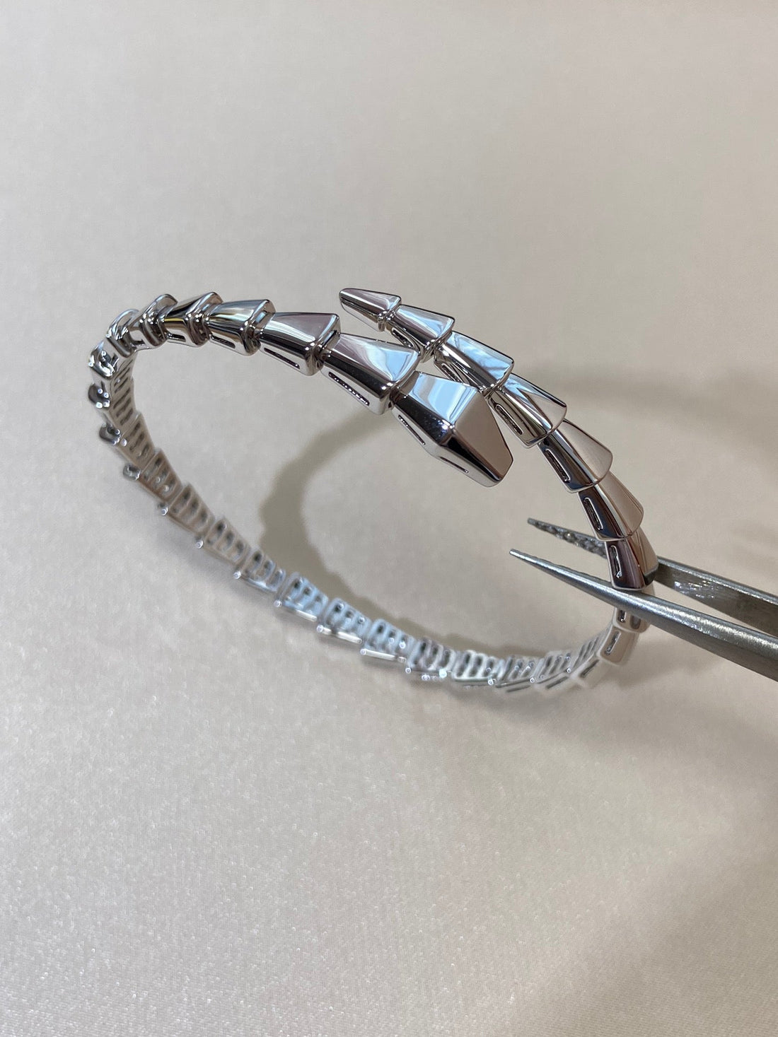 [lume Jewelry]Viper Silver No‑Diamond Snake Bracelet