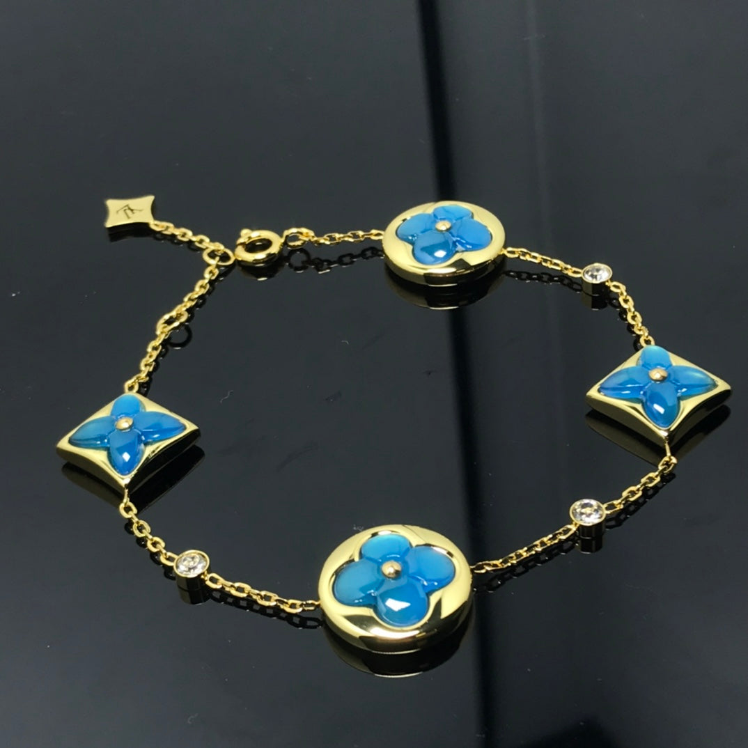 ¡®lume Jewelry¡¯STAR AND SUN 4 MOTIF BLUE BRACELET