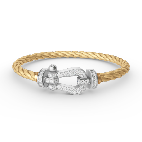 ¡®lume Jewelry¡¯FORCE LARGE HORSESHOE FULL DIAMOND BRACELET SILVER