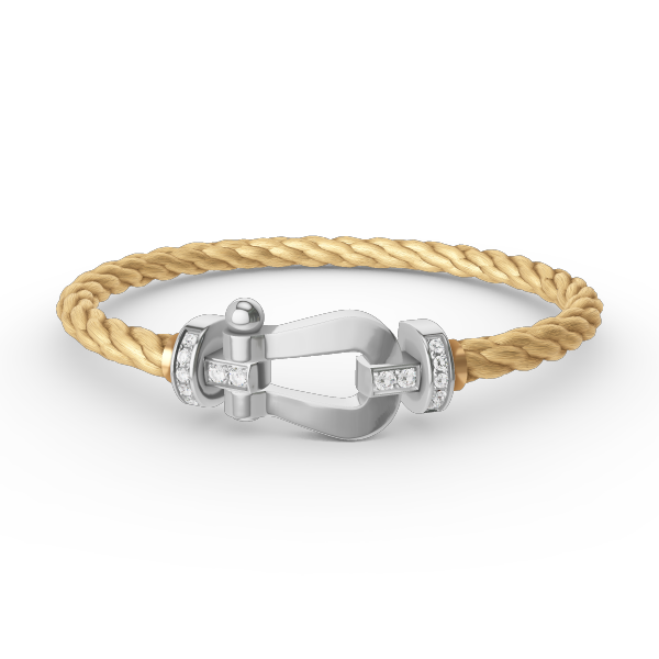 ¡®lume Jewelry¡¯FORCE LARGE HORSESHOE HALF DIAMOND BRACELET SILVER