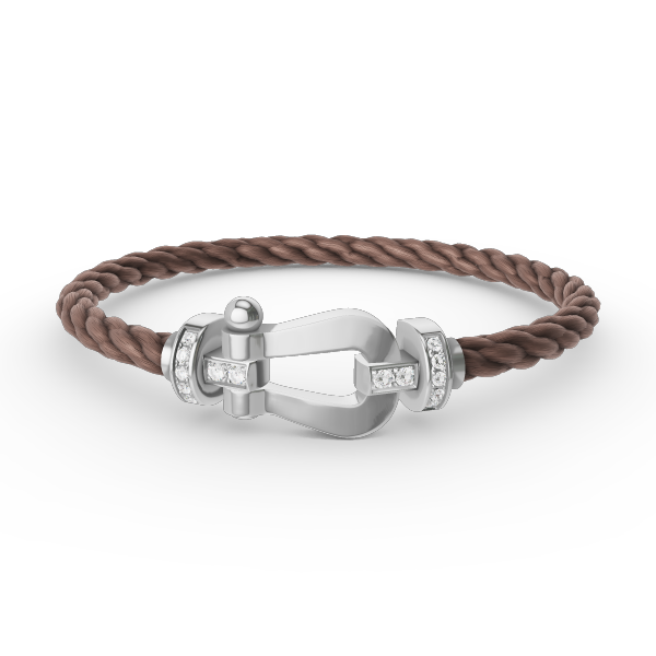 ¡®lume Jewelry¡¯FORCE LARGE HORSESHOE HALF DIAMOND BRACELET SILVER