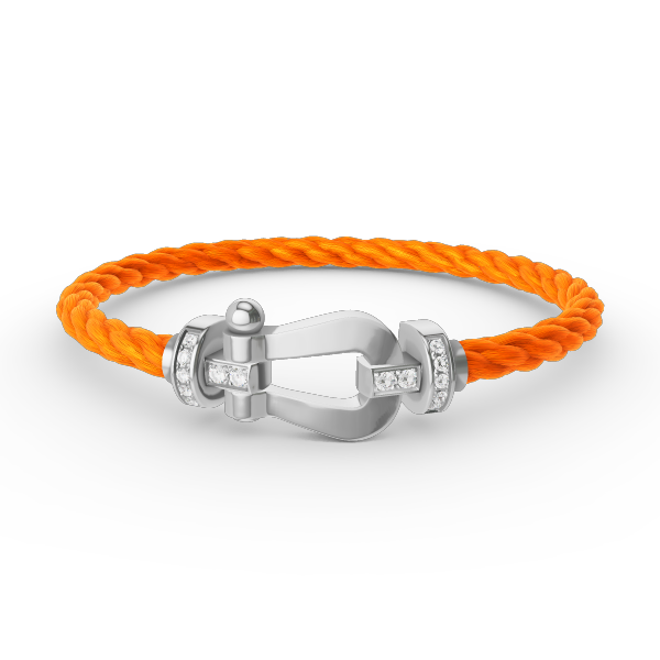 ¡®lume Jewelry¡¯FORCE LARGE HORSESHOE HALF DIAMOND BRACELET SILVER