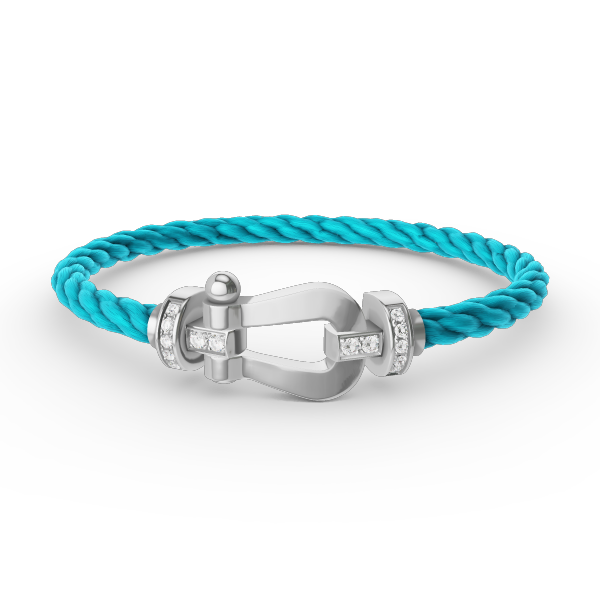 ¡®lume Jewelry¡¯FORCE LARGE HORSESHOE HALF DIAMOND BRACELET SILVER