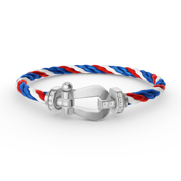 ¡®lume Jewelry¡¯FORCE LARGE HORSESHOE HALF DIAMOND BRACELET SILVER