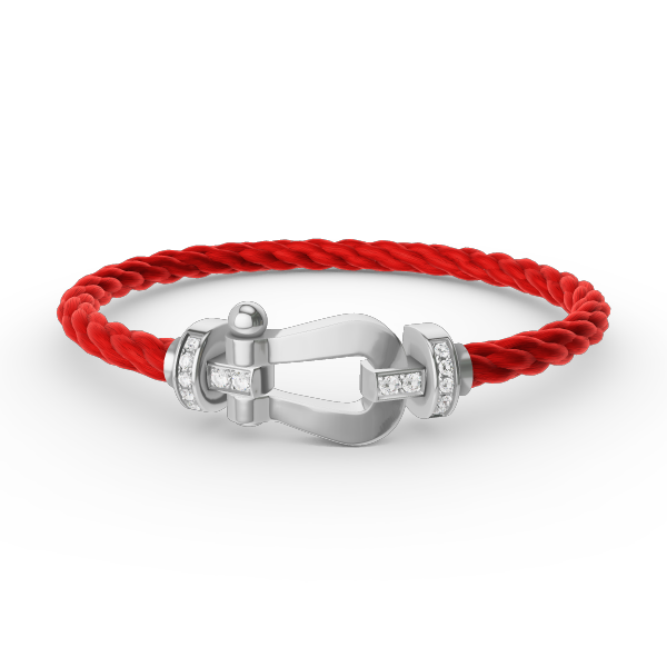 ¡®lume Jewelry¡¯FORCE LARGE HORSESHOE HALF DIAMOND BRACELET SILVER