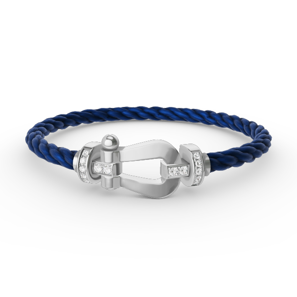 ¡®lume Jewelry¡¯FORCE LARGE HORSESHOE HALF DIAMOND BRACELET SILVER